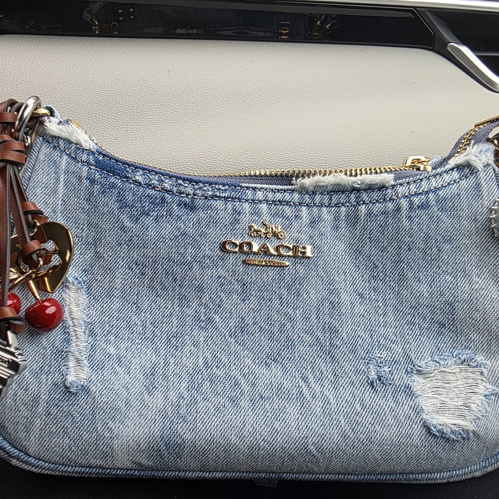 Coach Loved Denim Teri Shoulder Bag New Quick Shipping